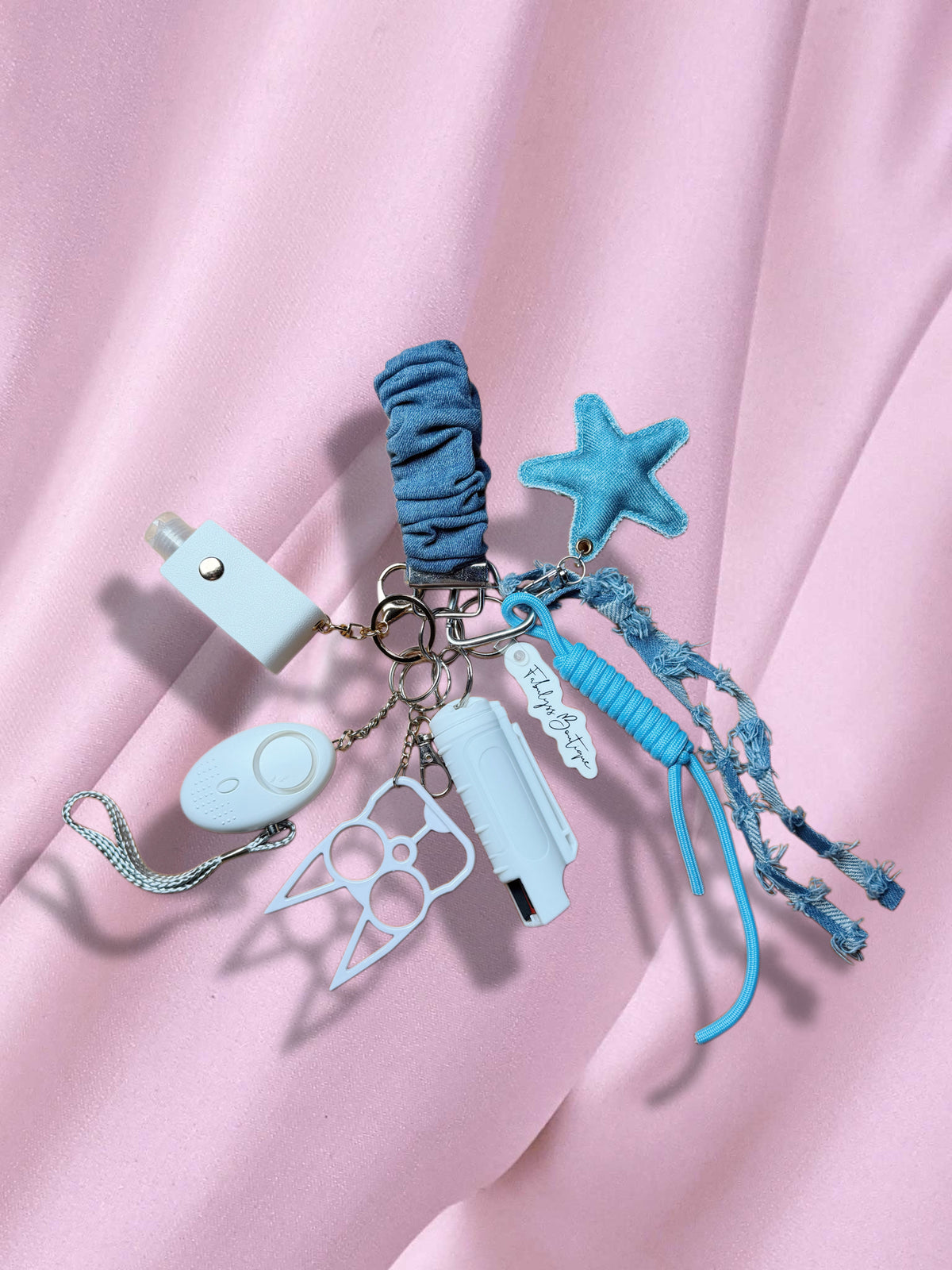 Denim Safety Keychain