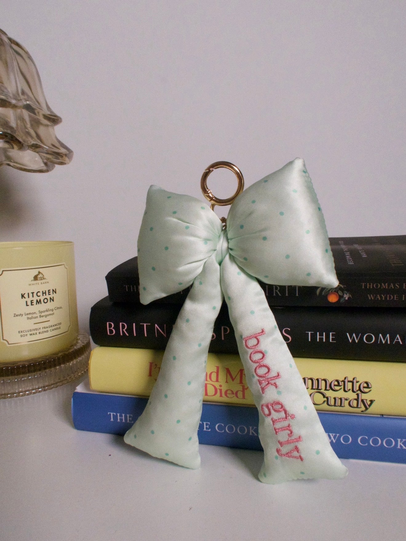 “Book Girly” Bow Keychain