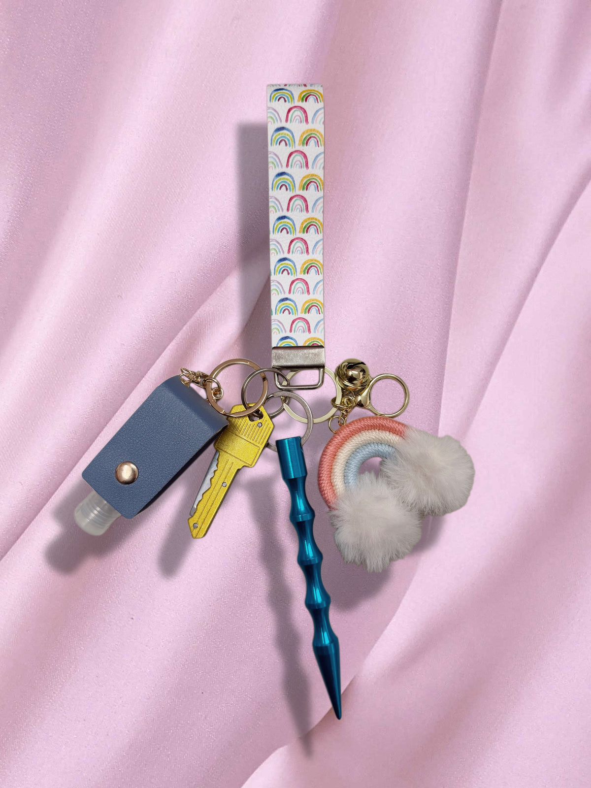 Blue Rainbow Safety Keychain