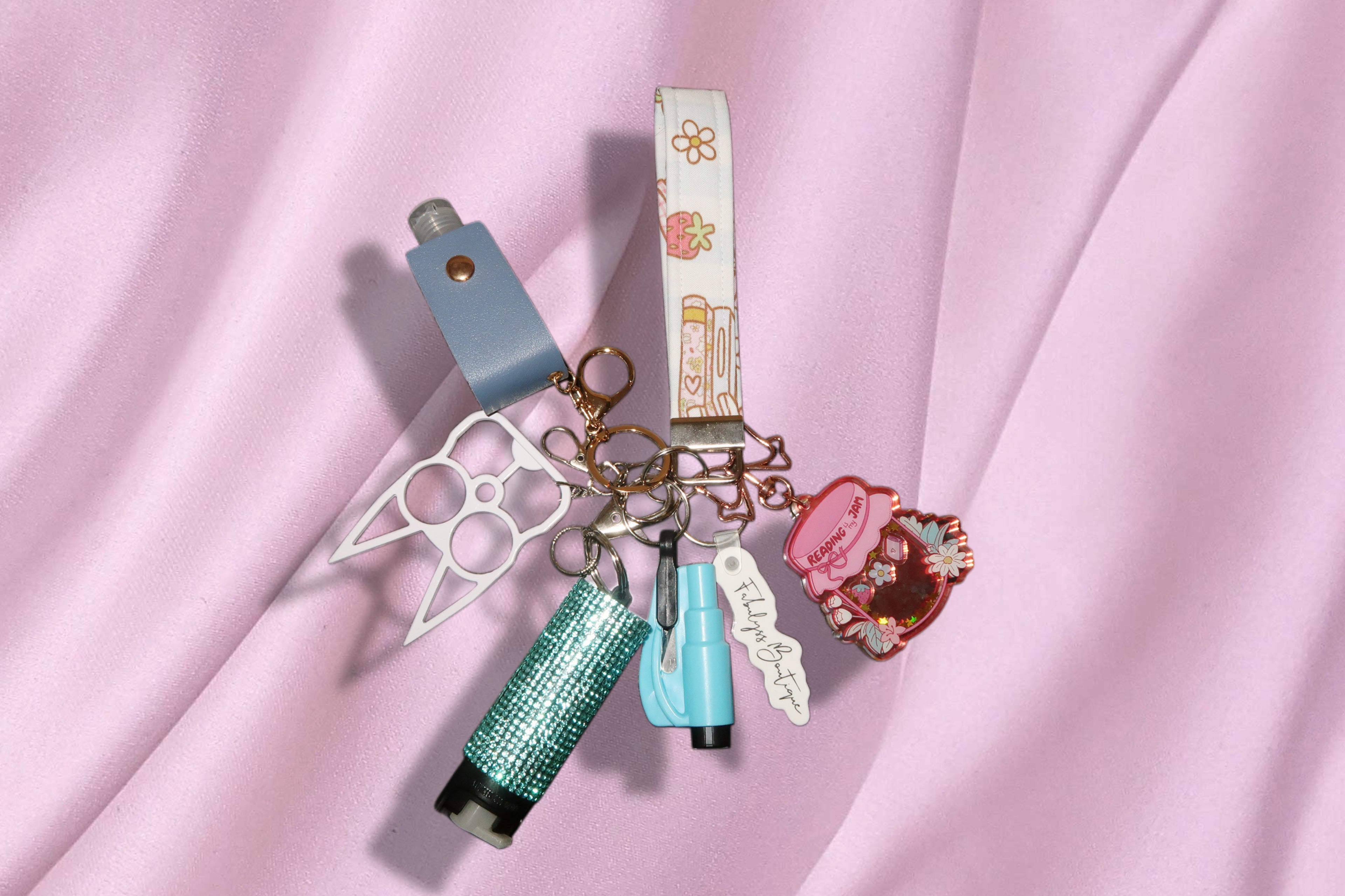 Reading is My Jam Safety Keychain