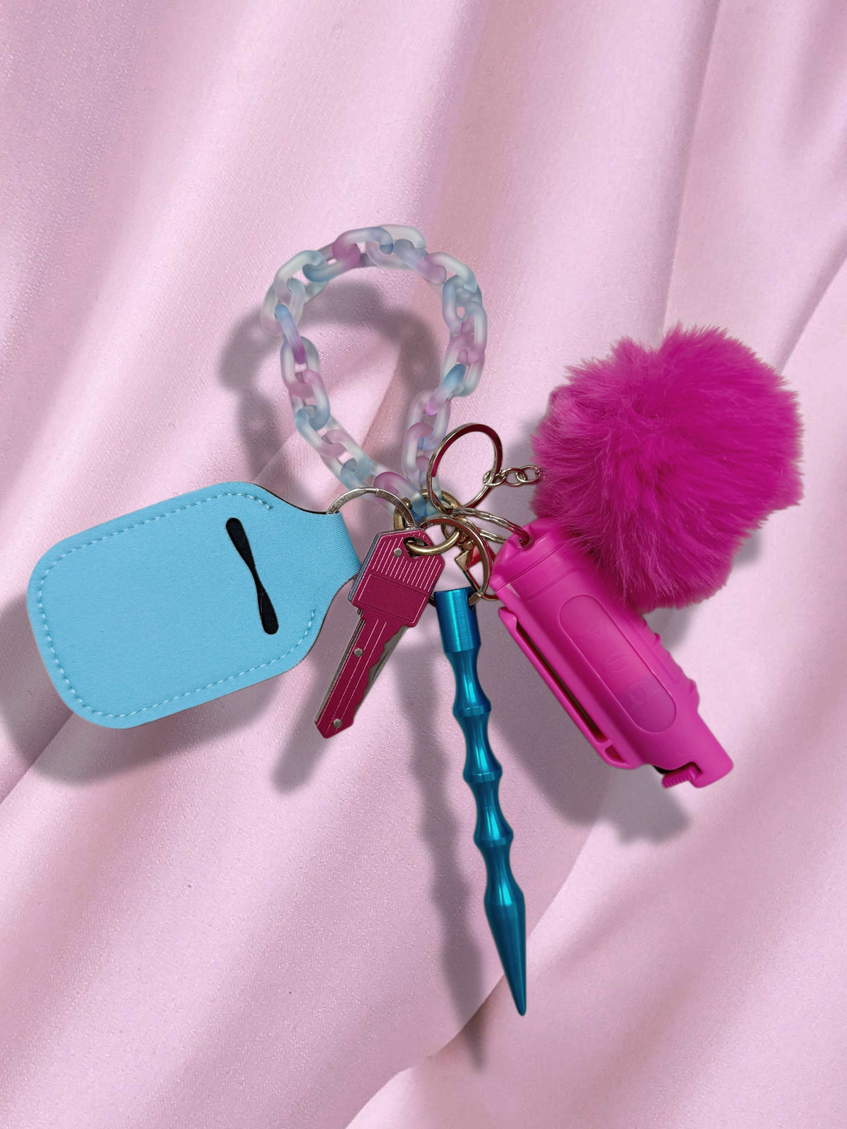 Cotton Candy Safety Keychain