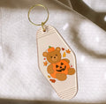 Pumpkin Teddy Bear Keychain