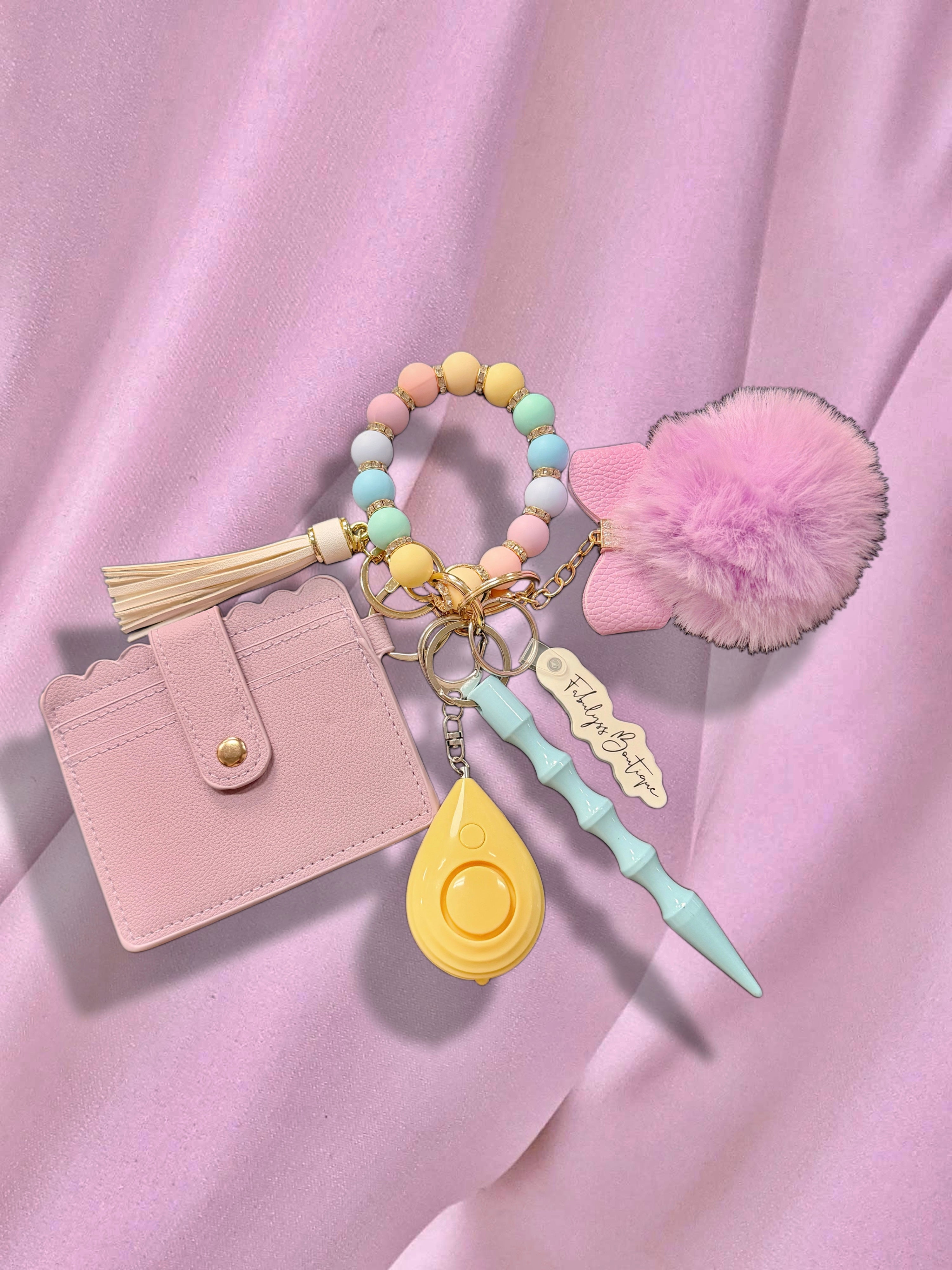 Pastel Flutter Safety Keychain