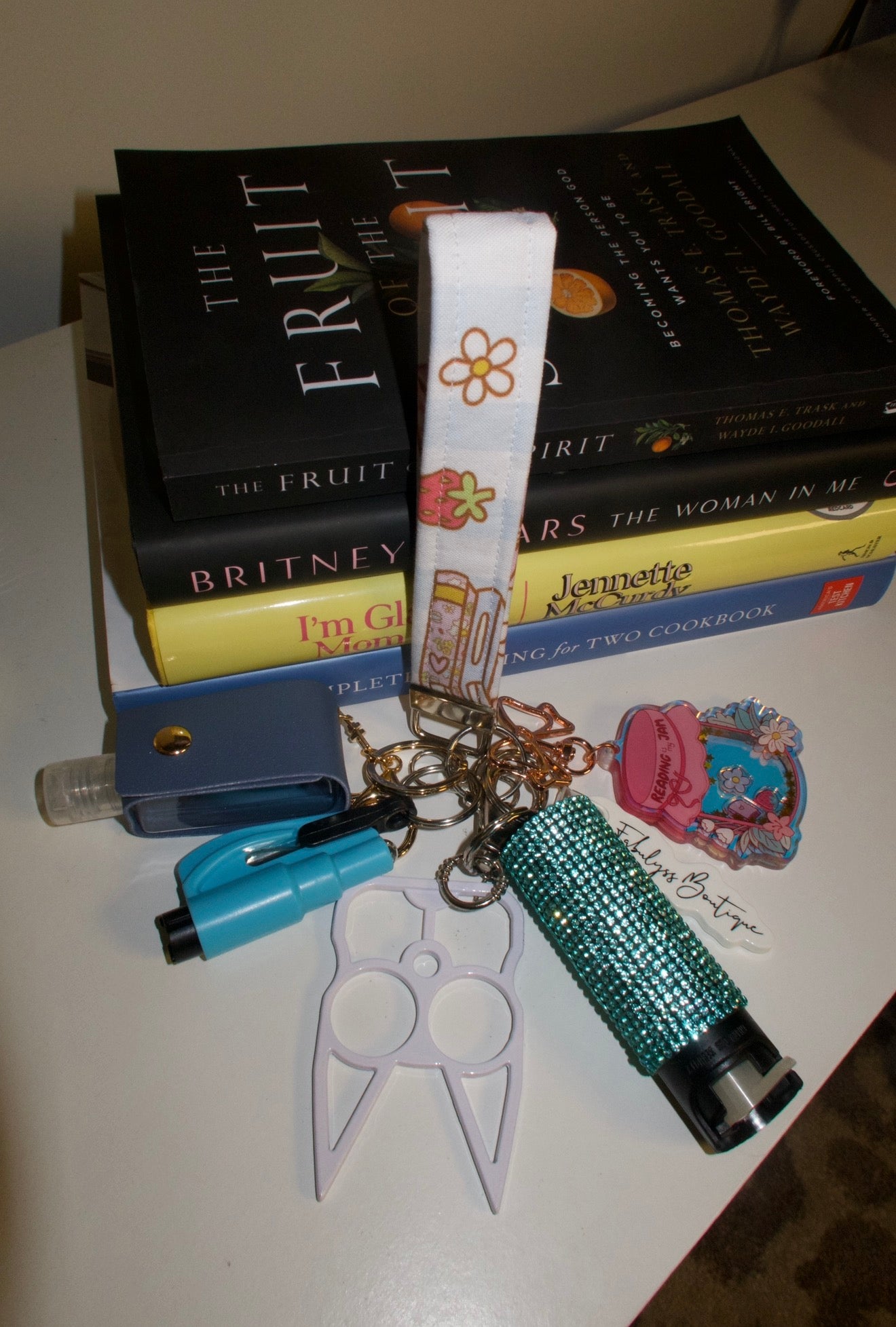 Reading is My Jam Safety Keychain