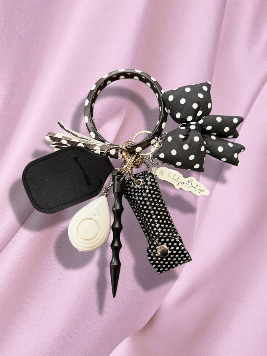 Polka Dot Safety Keychain