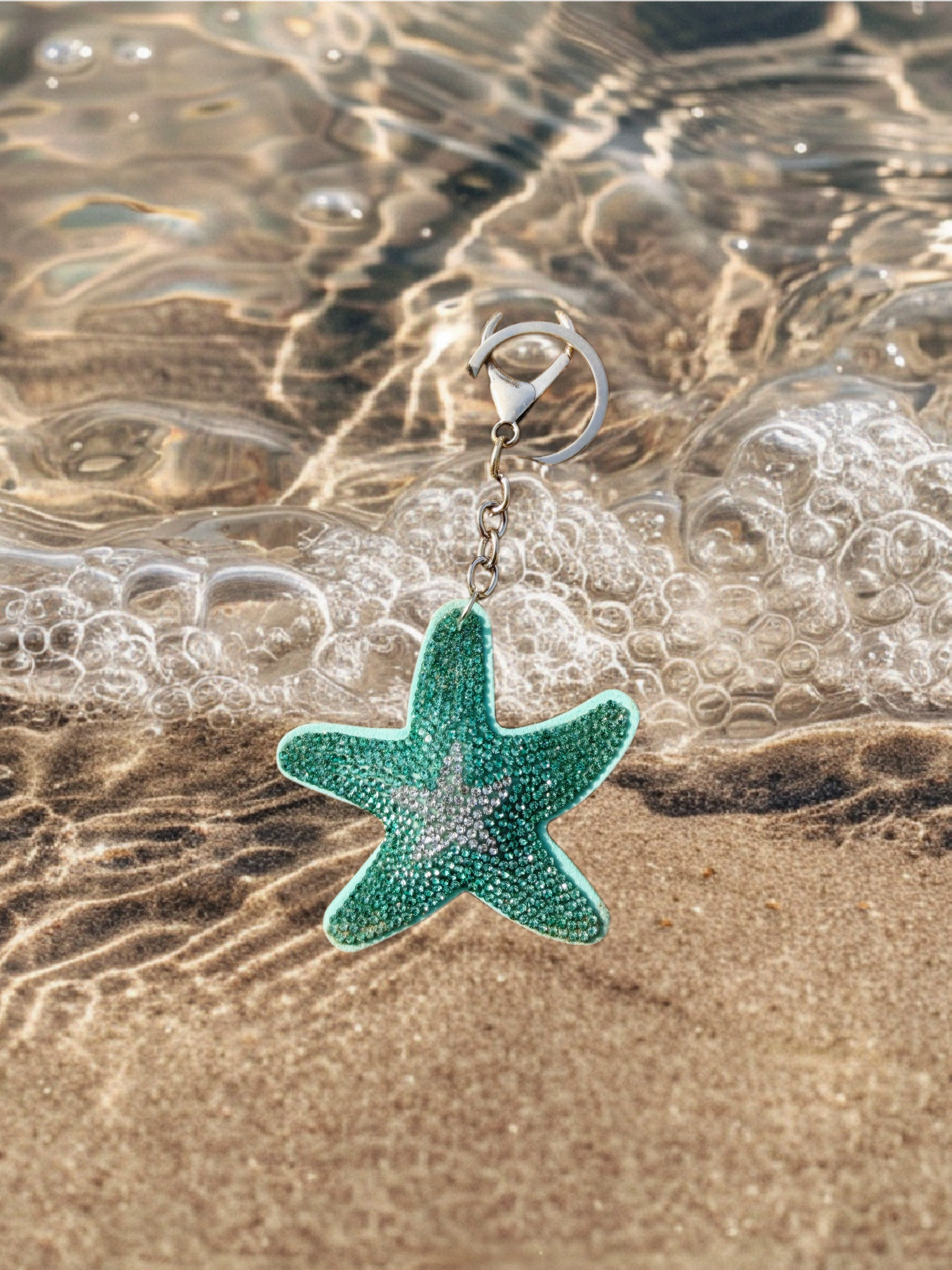 Bling Starfish Keychain