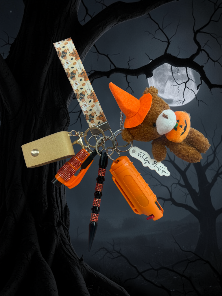 Beary Scary Safety Keychain
