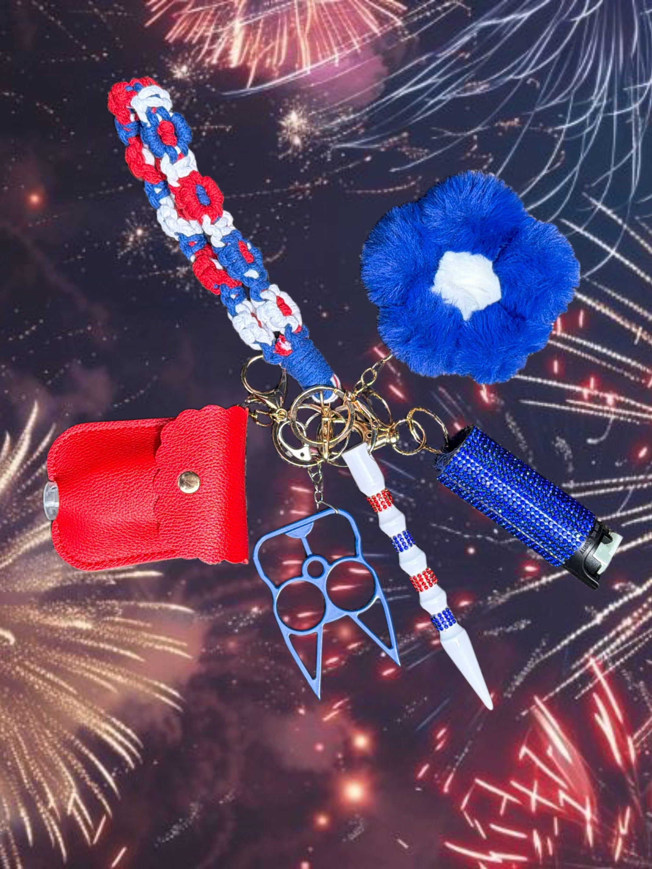 Patriot Petals Safety Keychain