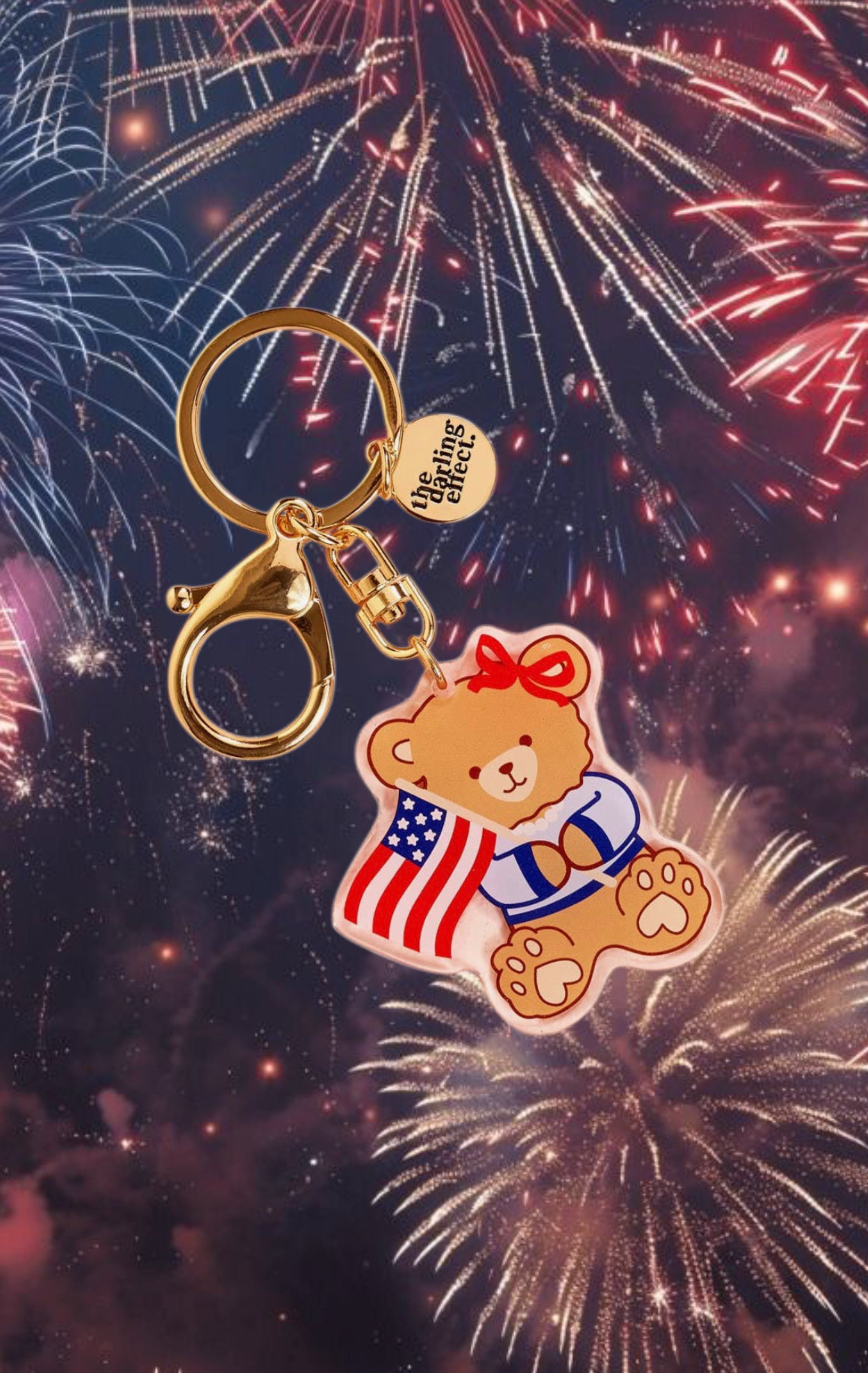 USA Bear Keychain