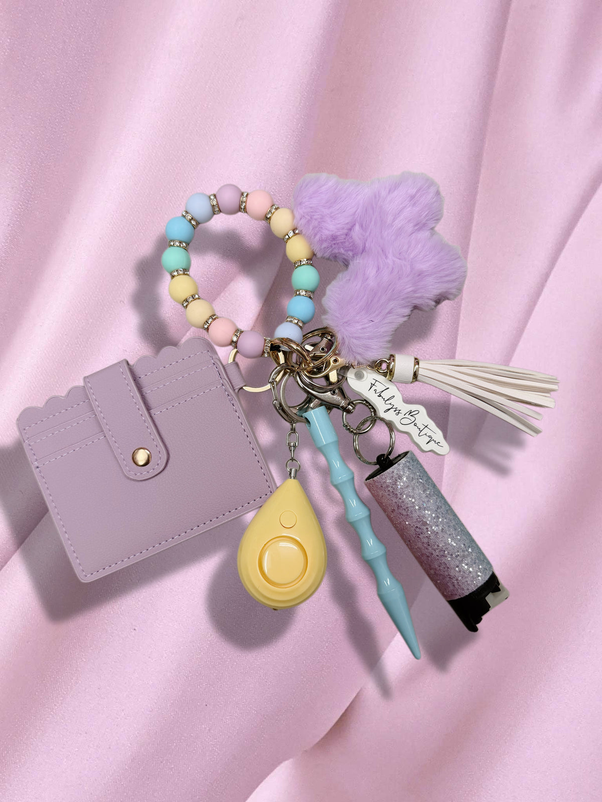 Pastel Flutter Safety Keychain