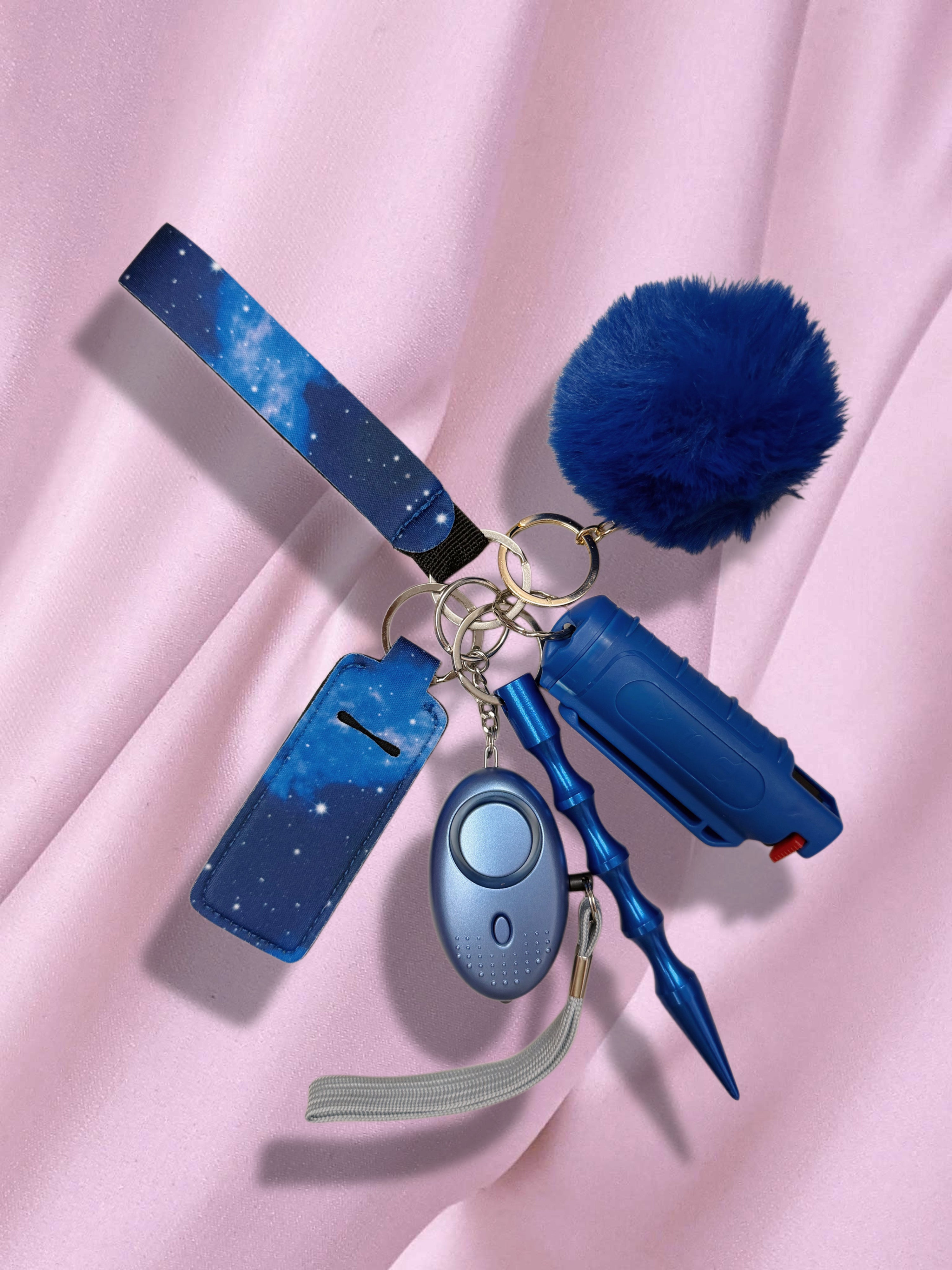 Blue Galaxy Safety Keychain