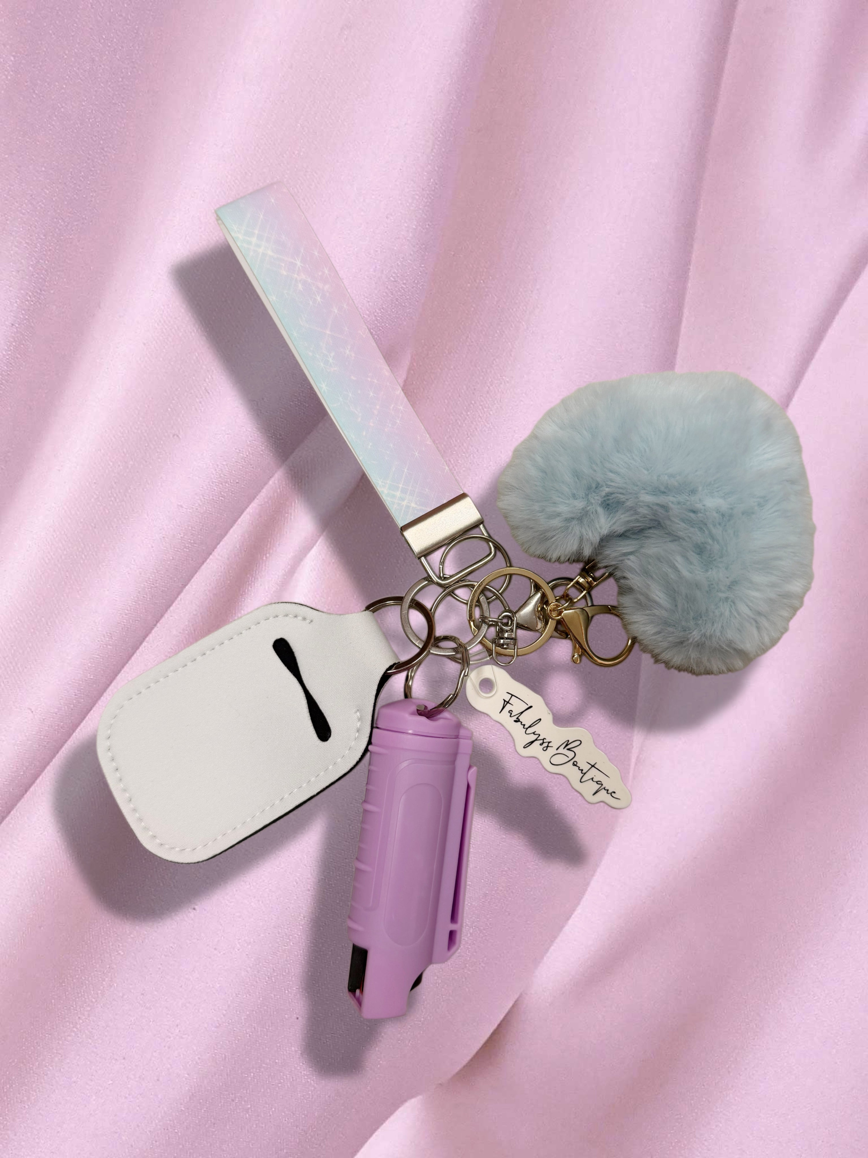 Blue/Lavender Ombré Safety Keychain
