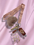 Brown Heart Lanyard Safety Keychain