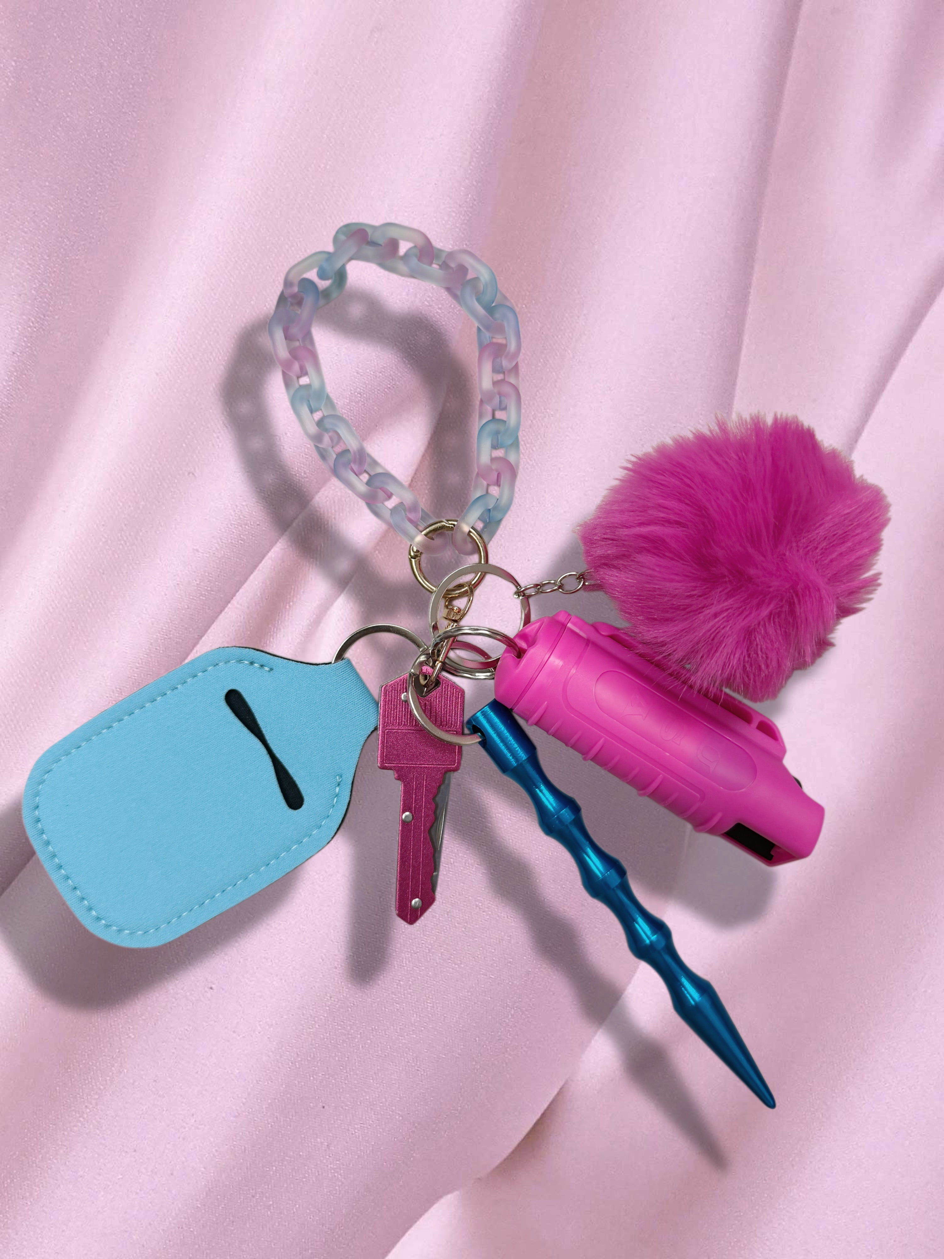 Cotton Candy Safety Keychain