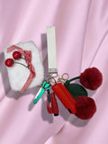 White Cherry Safety Keychain