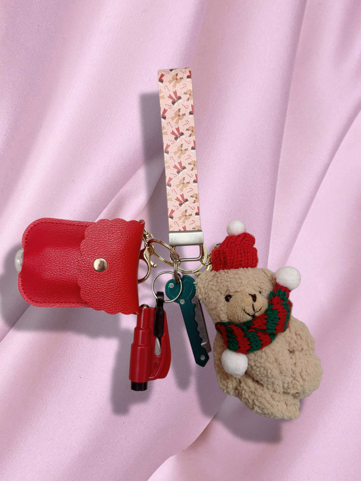 Coquette Claus Safety Keychain
