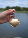 Gold Seashell Keychain